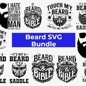 Bart SVG-Bundle Bart Silhouette, Bart PNG-Bundle, Bart Clipart, Vatertag svg, Bart SVG-Schnittdateien für Cricut, Bart Silhouette, Bart