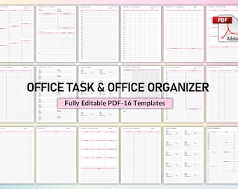 Office task planner office organizer task management template work planner daily office planner business task organizer productivity PDF