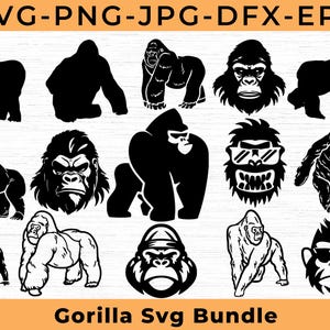 Gorilla Plotterdatei, Gorilla SVG Bundle, Gorilla Cricut, Gorilla Gesicht geschnitten Datei, Gorilla Gesicht Cricut, King Kong svg, Gorilla Silhouette, Gorilla Cut File