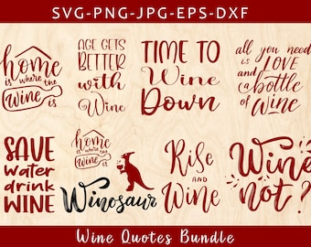Wine Quotes Svg Bundle, Wine Svg, Drinking Svg, Wine Quotes, Wine glass svg, Funny Quotes, Sassy, Wine Sayings, Png, Eps, Clipart,Cricut svg