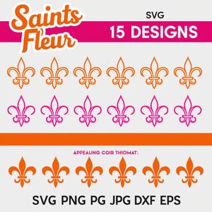 Saints Fleur Svg, Saints Fleur Png, Saints Png, Saints Shirt Svg, Vector Vinyl Decal, Saints Svg Files, Cricut, Clipart, Cut File, Svg File.