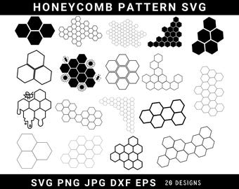 Honeycomb Pattern Svg Png Bundle, Honeycomb Bee Pattern,Honeycomb Pattern Cricut,Hexagon Pattern Svg, Svg Files For Cricut,Instant Download