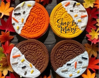 Fall Faux Cookies | Tier Tray Decor, Photo Props (Set of 4)