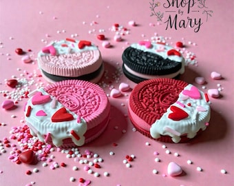 Faux Valentine Sandwich Cookies Set | Tier Tray Decor