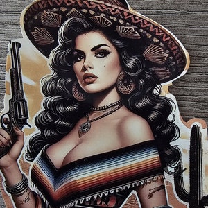 Pistolera of the Wild West, Cowgirl Sticker