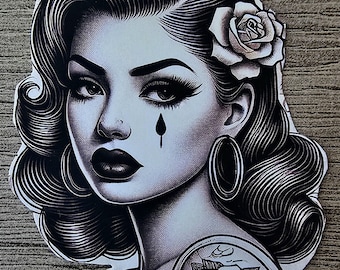 Sad Girl Chola Sticker