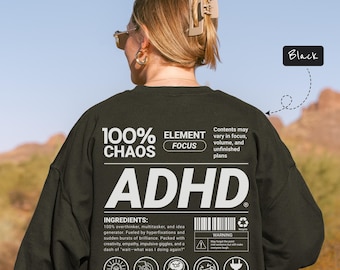 ADHD Funny Sweatshirt, Mental Health Awareness Hoodie, Overthinker Gift