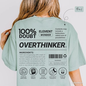 Funny Overthinker Comfort Colors T-Shirt: Anxiety & ADHD Humor