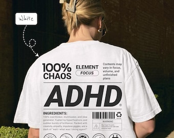 ADHS lustiges Shirt, Mental Gesundheitsbewusstsein T-Shirt, lustiges Geschenk für Overthinker