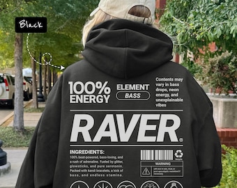 Grappige Raver-hoodie: uniseks EDM Festival-sweater
