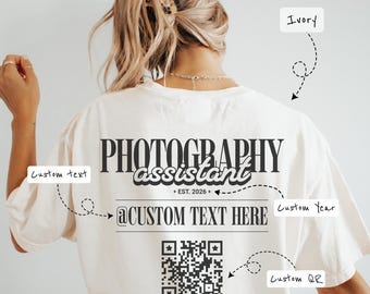 Personalized Photography Assistant T-Shirt