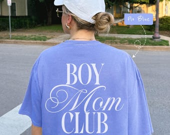 Boy Mom Club Minimalist T-Shirt: Gift for Mom