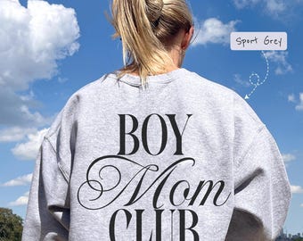 Boy Mom Club Sweatshirt: Cozy Crewneck Gift for Mothers Day