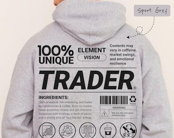 Funny Trader-hoodie: sweater met humor over beleggen - cadeau op de beurs