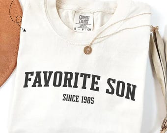 Custom Favorite Son Shirt Comfort Colors, Personalized Son Gift From Mom Dad