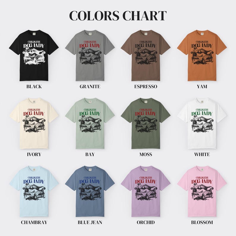 Comfort Colors 1717 Colors Chart