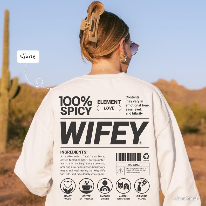 Wifey Funny Sweatshirt, Cute Wife Shirt, Gift for Wife, Marriage Humor Shirt