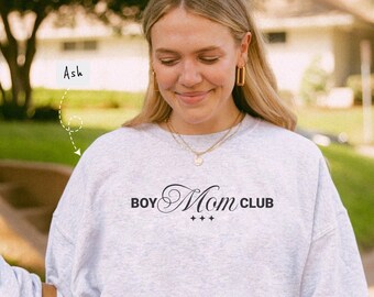 Boy Mom Club Minimalist Sweatshirt: Mother Day Gift