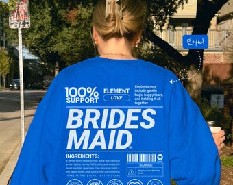 Sudadera divertida para dama de honor: camiseta para despedida de soltera