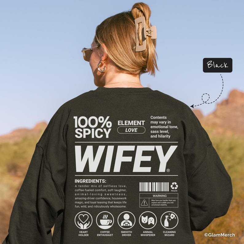 Wifey Funny Sweatshirt, Cute Wife Shirt, Gift for Wife, Marriage Humor Shirt