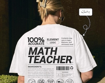 Funny Math Teacher Comfort Colors T-Shirt: Gift for Science and Algebra Professors