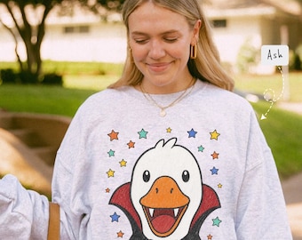 Retro 90s Vampire Goose Halloween Sweatshirt, Funny Goose Lover Gift
