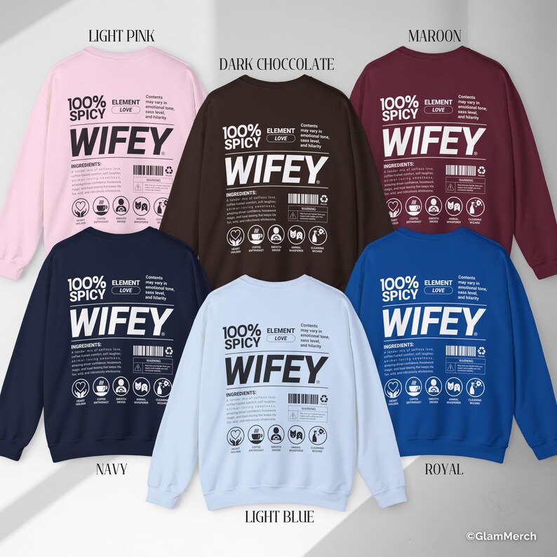 Wifey Funny Sweatshirt, Cute Wife Shirt, Gift for Wife, Marriage Humor Shirt