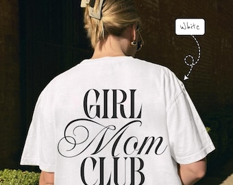 Girl Mom Club Minimalist Comfort Colors T-Shirt: Gift for Mom