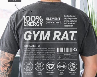 Gym Rat Shirt, Funny Fitness Tee, Gift for Personal Trainer