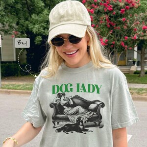 Childless Dog Lady T-Shirt: Retro Graphic Tee for Dog Moms image 2