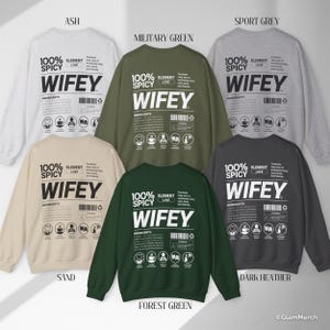 Wifey Funny Sweatshirt, Cute Wife Shirt, Gift for Wife, Marriage Humor Shirt