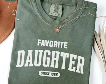 Anpassad favoritdotter rolig t-shirt, personlig dottergåva från mamma pappa