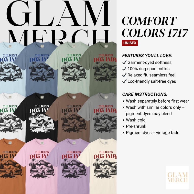 Comfort Colors 1717 : Product Feature and Care Instructions