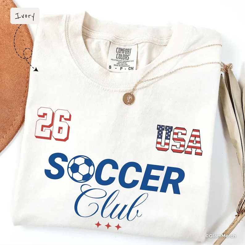 USA Soccer Club Shirt, American Soccer Fan Gift, US Soccer Supporter Tee image 1