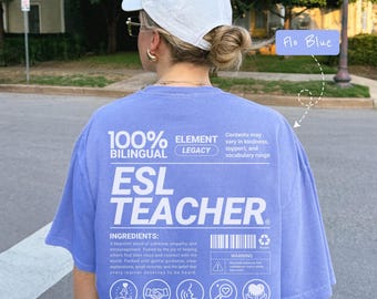 Funny ESL Teacher Hoodie: Gift for EFL and Literacy Support Teachers