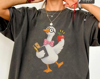 Funny Goose Teacher Shirt, Christmas Gift for Teacher