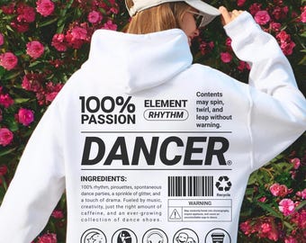 Dancer Nutrition Facts Hoodie: Funny Dance Lover Gift
