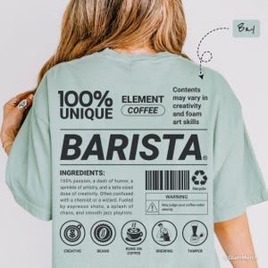 Barista Unisex T-Shirt, Coffee Lover Gift, Funny Coffee Shirt, Cafe Employee Apparel, Coffeehouse Attire