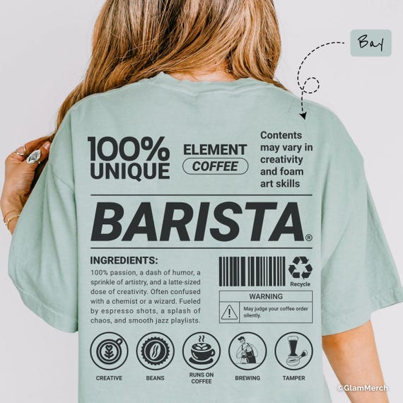 Barista Unisex T-shirt, Coffee Lover Gift, Funny Coffee Shirt