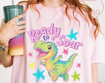 Dinosaur Teacher Shirt Ready To Soar Back to School