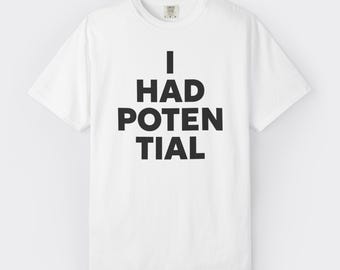I Had Potential Comfort Colors T-Shirt: Sarcastic Tee for Minimalists