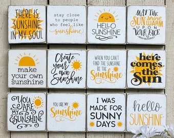 Sunshine sign, Summer decor, You are my sunshine, tiered tray decor, small 5.5" sign, patio decor, inspirational gift