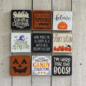 Halloween decor, tier tray sign, Fall decor, Halloween Rae Dunn display,  mini 5.5&quot; Halloween signs