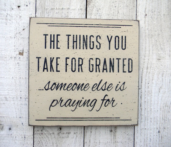 taking someone for granted