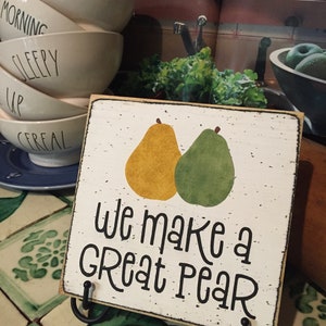 Farmhouse kitchen decor, kitchen food signs, gift for mom, mini wood signs in sizes 5.5 and 7, spring decor, funny vegetable sayings image 9