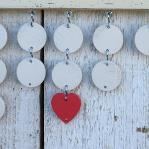 Family Celebration board extra circles and hearts, painted birthday board tags, wooden circles, birthday board pieces, wood discs image 2