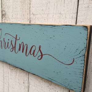 Merry Christmas sign comes in 3 sizes, Christmas wall decor, Farmhouse Christmas decoration, Christmas mantle decor image 5