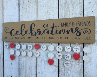 Family and Friends birthday board, gift for grandma, family celebration birthday board, BUY 2 get 1 FREE