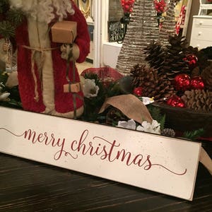 Merry Christmas sign comes in 3 sizes, Christmas wall decor, Farmhouse Christmas decoration, Christmas mantle decor image 1