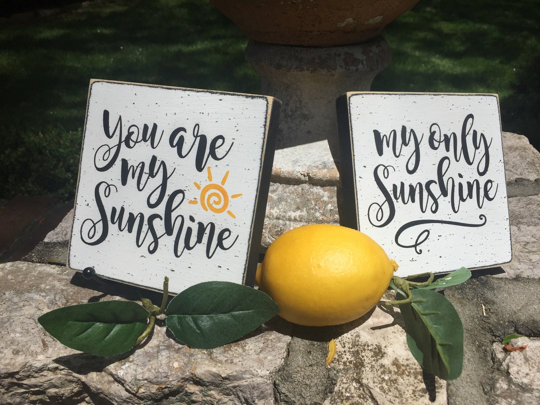 You Are My Sunshine Wood Sign Set: Distressed Nursery Decor, Gift for ...